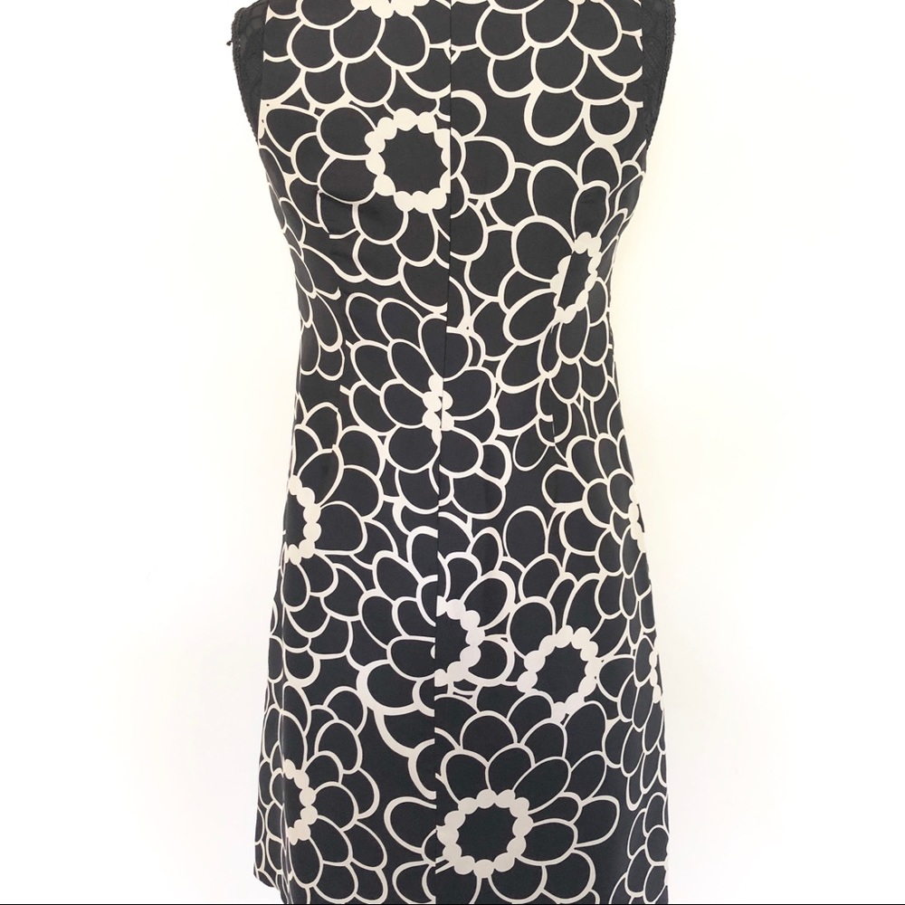 Talbots Black White  Floral Sleeveless Shift Dress - Picture 2 of 6